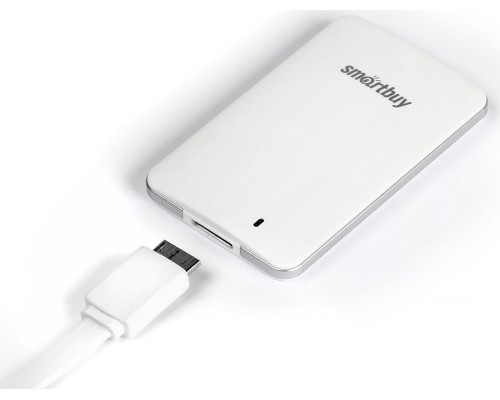 Внешний твердотельный накопитель Smartbuy S3 SB1024GB-S3DW-18SU30 SSD, 1024GB, USB 3.0, чтение  400 Мб/сек, запись  350 Мб/сек, TLC 3D NAND, TRIM, White
