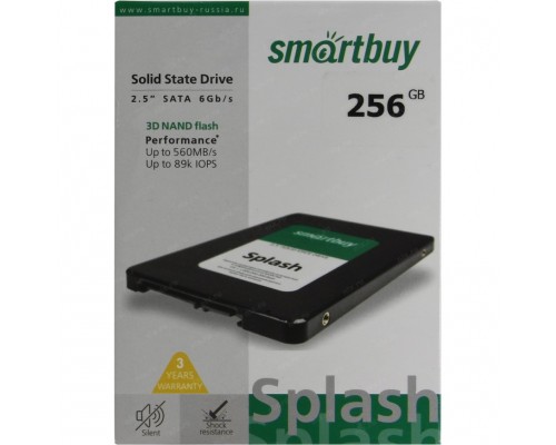 Твердотельный накопитель Smartbuy Splash SBSSD-256GT-MX902-25S3 SSD, 2.5