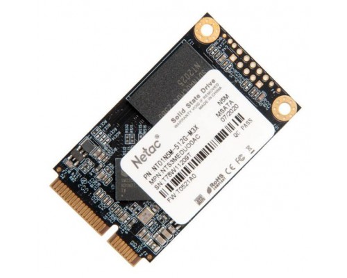 Твердотельный накопитель Netac N5M NT01N5M-512G-M3X SSD, M.2, 512Gb, mSATA, чтение  540 Мб/сек, запись  490 Мб/сек, TLC 3D NAND