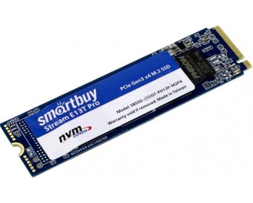 Твердотельный накопитель Smartbuy Stream E13T Pro SBSSD-512GT-PH13P-M2P4 SSD, M.2, 512GB, PCI-Ex4, чтение  2500 Мб/сек, запись  2100 Мб/сек, TLC, NVMe