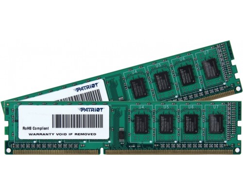 Оперативная память 16GB Patriot Signature Line PSD316G1600KH (2x8Gb KIT) DDR3, 1600 MHz, 12800 Мб/с, CL11, 1.5 В (DIMM)