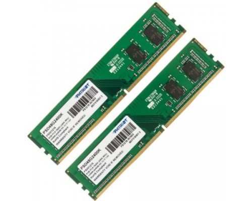 Оперативная память 8GB Patriot Signature PSD48G2400K (2x4Gb KIT) DDR4, 2400 MHz, 19200 Мб/с, CL17, 1.2 В (DIMM)