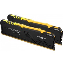 Оперативная память 64GB Kingston HyperX Fury RGB HX424C15FB3AK2/64 DDR4, (2x32GB KIT) 2400 MHz, 19200 Мб/с, CL15, 1.2 В (DIMM)                                                                                                                            