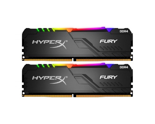 Оперативная память 64GB Kingston HyperX Fury RGB HX424C15FB3AK2/64 DDR4, (2x32GB KIT) 2400 MHz, 19200 Мб/с, CL15, 1.2 В (DIMM)