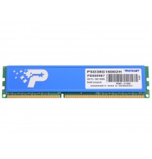 Оперативная память 8GB Patriot Signature PSD38G16002H DDR3, 1600 MHz, 12800 Мб/с, CL11, 1.5 В (DIMM)                                                                                                                                                      