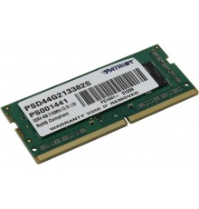Оперативная память 4GB Patriot Signature PSD44G213382S DDR4, 2133 MHz, 17000 Мб/с, CL15, 1.2 В (SO-DIMM)                                                                                                                                                  