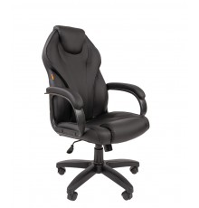 Офисное кресло Chairman 299 для руководителя, до 120 кг, экокожа/пластик, цвет  черный                                                                                                                                                                    