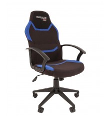 Игровое кресло Chairman game 9 компьютерное, до 120 кг, ткань/пластик, цвет  черный/синий                                                                                                                                                                 
