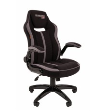 Игровое кресло Chairman game 19 компьютерное, до 120 кг, ткань/пластик, цвет  черный/серый                                                                                                                                                                