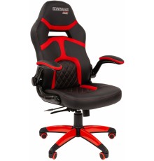 Игровое кресло Chairman game 18 компьютерное, до 120 кг, ткань/экокожа/пластик, цвет  черный/красный                                                                                                                                                      