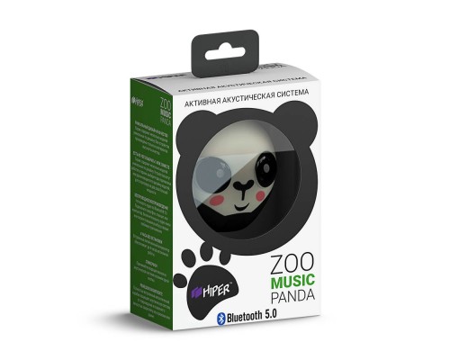 Портативная колонка HIPER ZOO Music Panda H-OZ1 беспроводная, белая/черная