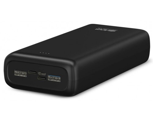 Внешний аккумулятор HIPER PSL30000 Black 30000 мАч, 2хUSB/microUSB/USB Type-C/Lightning, 2.4 А, 2.1 А, 2 А, 5 В, индикатор заряда, черный