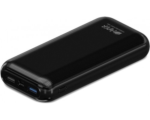 Внешний аккумулятор HIPER RPX20000 Black 20000 мАч, USB 1 - 2100 мА, USB 2 - 3000 мА, USB-C 5В-12В-18В QC/PD, индикатор заряда, черный