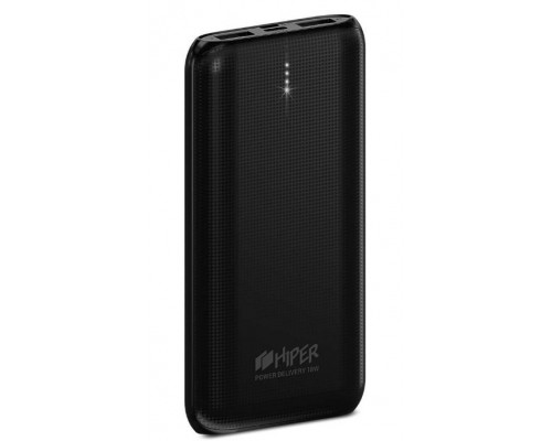 Внешний аккумулятор HIPER RPX10000 Black 10000 мАч, USB 1 - 2100 мА, USB 2 - 3000 мА, USB-C 5В-12В-18В QC/PD, индикатор заряда, черный