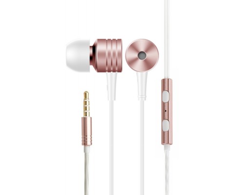 Наушники 1MORE Piston Classic In-Ear E1003 Rose Gold проводные, вставные, 20-20000 Гц, 32 Ом, 98 дБ, с микрофоном, Mini Jack 3.5 мм, металл, розовое золото