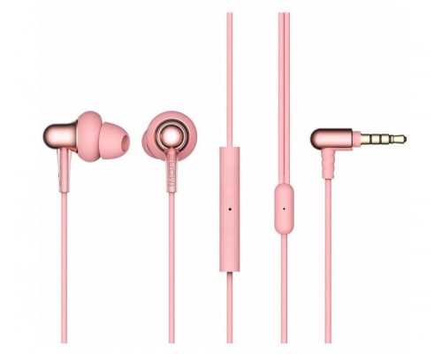 Наушники 1MORE Stylish Dual-Dynamic In-Ear E1025 Pink проводные, вставные, 20-20000 Гц, 32 Ом, 98 дБ, с микрофоном, mini jack 3.5 мм, розовые