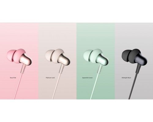 Наушники 1MORE Stylish Dual-Dynamic In-Ear E1025 Pink проводные, вставные, 20-20000 Гц, 32 Ом, 98 дБ, с микрофоном, mini jack 3.5 мм, розовые