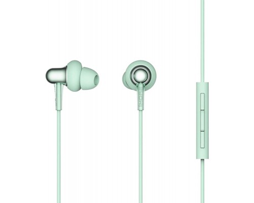 Наушники 1MORE Stylish Dual-Dynamic In-Ear E1025 Green проводные, вставные, 20-20000 Гц, 32 Ом, 98 дБ, с микрофоном, Mini Jack 3.5 мм, зеленые