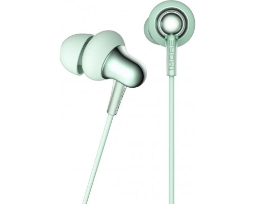 Наушники 1MORE Stylish Dual-Dynamic In-Ear E1025 Green проводные, вставные, 20-20000 Гц, 32 Ом, 98 дБ, с микрофоном, Mini Jack 3.5 мм, зеленые