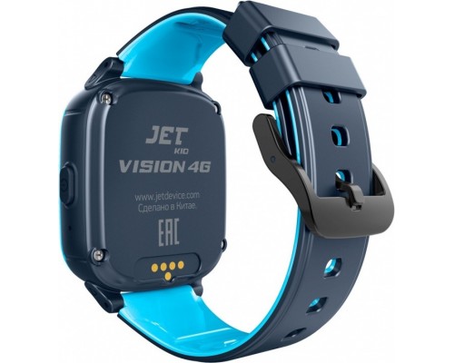 Умные часы JET KID Vision 4G голубой/серый, детские, 4Гб/512Мб, TFT 1.44