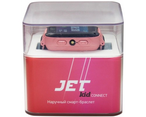 Умные часы JET KID CONNECT розовые, детские, сенсорный экран TFT 1.44