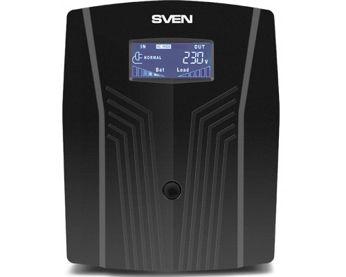 ИБП Sven Pro 1500, 1500 ВА, 900 Вт, 3 евро розетки, LCD, USB, черный SV-013875