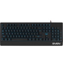Клавиатура Sven KB-G8300 мембранная, проводная, 104 кн, USB, 3 цвета подсветки, черная                                                                                                                                                                    