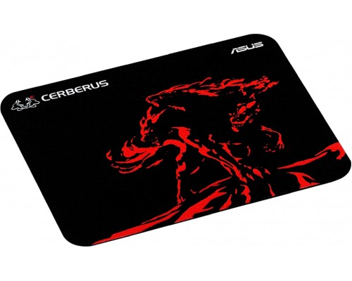 Коврик для мыши ASUS Cerberus mini, резиновая основа, тканевая поверхность, 250 x 210 x 2 мм, цвет  черный/красный