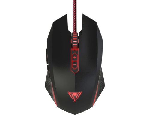 Мышь Patriot Viper V530 оптическая, проводная,  4000 dpi, USB, подсветка красная, цвет  черный