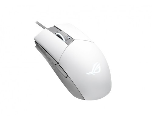 Мышь ASUS ROG Strix Impact II Moonlight White 90MP02C0-BMUA00 оптическая, проводная, 6200 dpi, USB, RGB подсветка, белая