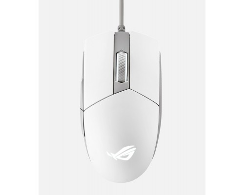 Мышь ASUS ROG Strix Impact II Moonlight White 90MP02C0-BMUA00 оптическая, проводная, 6200 dpi, USB, RGB подсветка, белая