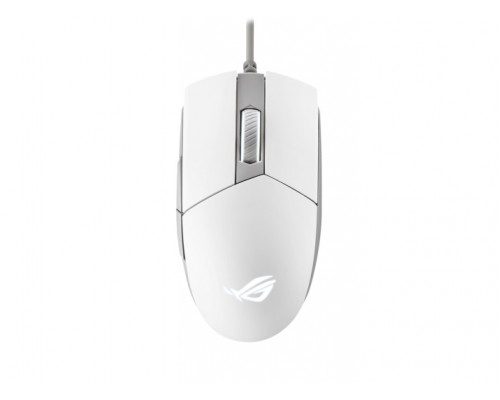 Мышь ASUS ROG Strix Impact II Moonlight White 90MP02C0-BMUA00 оптическая, проводная, 6200 dpi, USB, RGB подсветка, белая