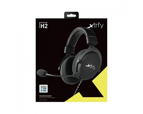 Гарнитура Xtrfy H2 проводная, стерео, 15-25000 Гц, 32 Ом, 97дБ, mini-jack 3.5мм, 18-45000 Гц, черная