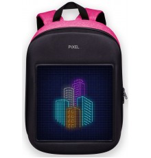 Рюкзак PIXEL One Pinkman, 20л, LED-экран, 16.5 млн, полиэстер, оксфорд, ТПУ-пленка, водонепроницаемый, розовый/черный                                                                                                                                     