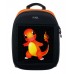 Рюкзак PIXEL One Orange, 20л, LED-экран, 16.5 млн, полиэстер, оксфорд, ТПУ-пленка, водонепроницаемый, оранжевый/черный