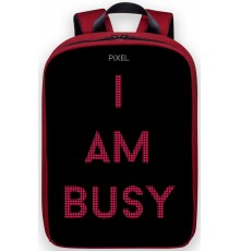 Рюкзак PIXEL PLUS Red Line, 16л, LED-экран, 16.5 млн, полиэстер, оксфорд, ТПУ-пленка, водонепроницаемый, красный/черный                                                                                                                                   