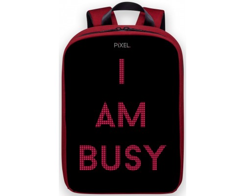 Рюкзак PIXEL PLUS Red Line, 16л, LED-экран, 16.5 млн, полиэстер, оксфорд, ТПУ-пленка, водонепроницаемый, красный/черный
