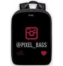 Рюкзак PIXEL PLUS Black Moon, 16л, LED-экран, 16.5 млн, полиэстер, оксфорд, ТПУ-пленка, водонепроницаемый, черный                                                                                                                                         