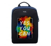 Рюкзак PIXEL PLUS Navy, 16л, LED-экран, 16.5 млн, полиэстер, оксфорд, ТПУ-пленка, водонепроницаемый, темно-синий/черный                                                                                                                                   