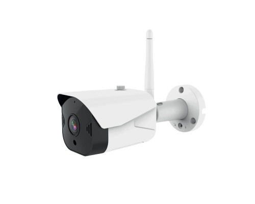 Умная IP-камера HIPER IoT Cam CX1 для улицы Wi-Fi 2.4 ГГц, microSD, AVCHD 720p, AC 100-240V  DC 12V/2.0A, поворот по двум осям, встроенный динамик, микрофон, белая