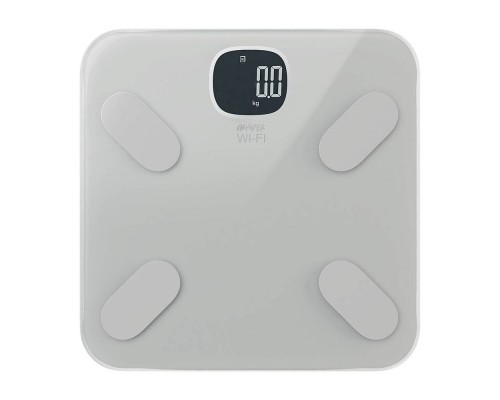 Умные Wi-Fi весы HIPER IoT Body Composition Scale HIS-BC001 с анализом тела, до 180 кг, 3xAAA батарейки, точность-100г, пластик, стекло, белые