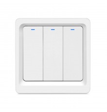 Умный WiFi выключатель HIPER IoT Switch B03 встраиваемый, 2.4 ГГц, 802.11 b/g/n, 100-240В, 50Гц, 150/600Вт, до 150 LED ламп, до 600 ламп накаливания, 3 мех.кнопки, белый                                                                                 