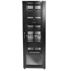 Шкаф серверный ПРОФ напольный 42U (800x1200) дверь перфор. 2 шт., черный, в сборе                                                                                                                                                                         