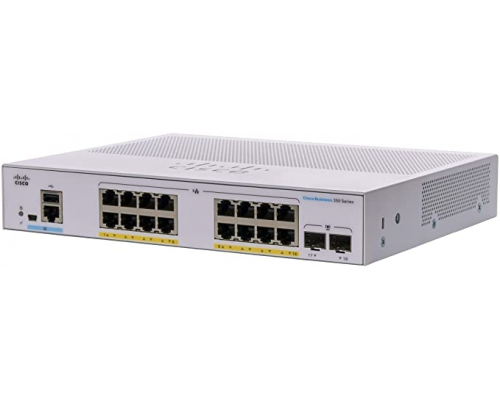 Управляемый коммутатор CBS350 Managed 16-port GE, PoE, 2x1G SFP