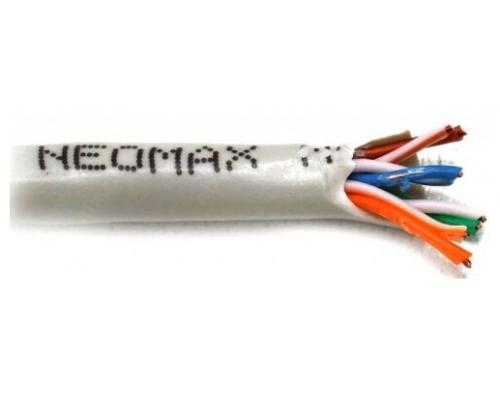 Кабель NEOMAX [NM710001] Кабель UTP cat.5e 4x2x0.48 (24AWG) Медь, PVC внутренний (305м), серый