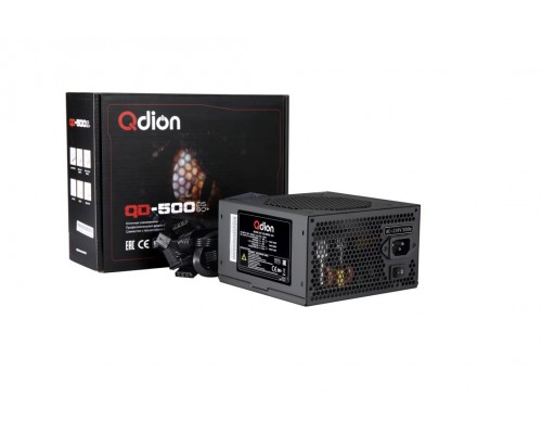 Блок питания Power Supply FSP QDION ATX 500W, 120mm, 3xSATA, 1xPCI-E, APFC, 80+, Retail