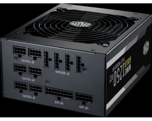 Блок питания Power Supply Cooler Master MWE Gold V2, 1250W, ATX, 140mm, 24+4pin, 12xSATA, 8xPCI-E(6+2), APFC, 80+ Gold, A/EU Cable, Full Modular