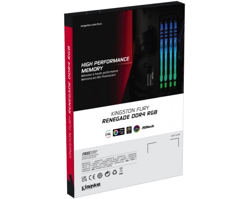 Оперативная память Kingston 16GB 3200MHz DDR4 CL16 DIMM (Kit of 2) FURY Renegade RGB
