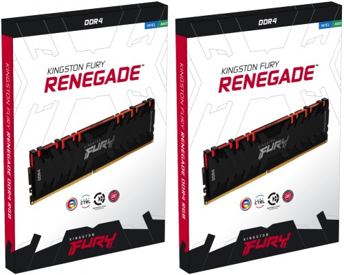 Оперативная память Kingston 64GB 3200MHz DDR4 CL16 DIMM (Kit of 4) 1Gx8 FURY Renegade RGB