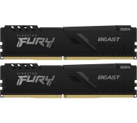 Оперативная память Kingston 64GB 3000MHz DDR4 CL16 DIMM (Kit of 2) FURY Beast Black                                                                                                                                                                       